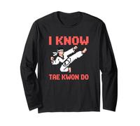 Taekwondo Fighter Video Game Style Arcade Long Sleeve T-Shirt