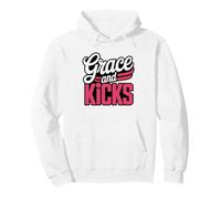 Taekwondo Girl Beauty Grace Powerful Kicks Humor Pullover Hoodie