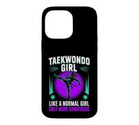 Taekwondo Girl Black Belt Testing Partner Gifts Tae Kwon Do Case for iPhone 14 Pro Max