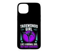 Taekwondo Girl Black Belt Testing Partner Gifts Tae Kwon Do Case for iPhone 15 Plus