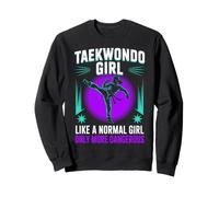 Taekwondo Girl Black Belt Testing Partner Gifts Tae Kwon Do Sweatshirt