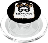Taekwondo Girl Leopard Bleached Taekwondo Girls Teens PopSockets PopGrip for MagSafe