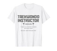 Taekwondo Instructor Definition Funny Martial Arts Fighter T-Shirt, Men, White, Small