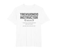 Taekwondo Instructor Definition Funny Martial Arts Fighter T-Shirt, Men's Big and Tall, White, 6X Tall