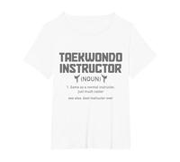 Taekwondo Instructor Definition Funny Martial Arts Fighter T-Shirt, Women's Plus, White, 5X
