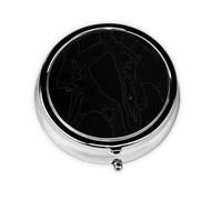 Taekwondo Martial Arts This Small, Round, Three-Compartment Travel Pill Box is Perfect for Storing Daily medications, Vitamins, and on-The-go.