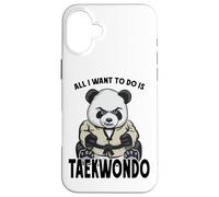 Taekwondo Panda All I Want To Do Is Cute Bear Case for iPhone 16 Plus