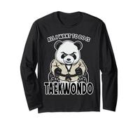 Taekwondo Panda All I Want to Do is Cute Bear Long Sleeve T-Shirt
