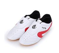 Taekwondo Sport Shoes, Breathable Non-slip Martial Arts Shoes for Adults and Kids (Color : Red, Size : 33)