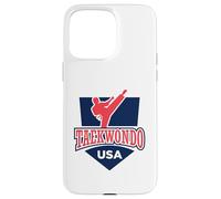 Taekwondo Support the Team Player USA Flag Fighting Case for iPhone 15 Pro Max