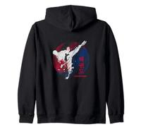 Taekwondo - Tae Kwon Do, Back Print Zip Hoodie