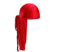 Taelor Boutique Silky Durags | Upgrade Your Style and Comfort with our Soft and Durable Premium Silk Durags | Perfect for 360 Waves, Dreadlocks and Curls | Promotes Hair Growth - Silk Durag (Red)