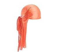 Taelor Boutique Silky Durags | Upgrade Your Style and Comfort with our Soft and Durable Premium Silk Durags | Perfect for 360 Waves, Dreadlocks and Curls | Promotes Hair Growth - Silk Durag (Orange)
