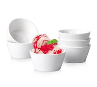 Taeochiy Porcelain Small Bowls, 8 Ounce Dessert Bowls, Ramekins Oven Safe, Ice Cream Bowls, Bouillon Cups, Set of 6