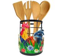 Taesun Rooster Utensil Holder, Rooster Kitchen Decor Utensil Organizer for Countertop, Farmhouse Metal Cooking Tools Kitchen Counter Decor Gifts Utensil Caddy