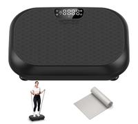 Taevno Vibration Plate Exercise Machine Weight Loss, Full Body Shaker Workout Vibration Plates Lymphatic Drainage, Stand Shake Vibrating Plate for Women Men 450 Lbs Capacity Fitness Platform Black