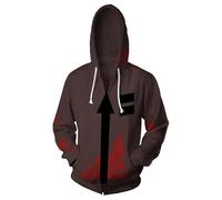 Taeyue Isaac-Foster Cosplay Hoodie Anime Death Zack Pullover Hoodie Angel Sweatshirt Halloween Carnival Costume, brown, XXL