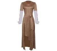 Taeyue Princess Costume Women Leia Cosplay Dress Return of the Knight Figure Outfit for Halloween Party Suits, S