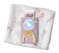Taf Toys Bunny Soother & Swaddle Baby Gift Set. Baby Soothing Sound Machine with Cry Activated Sensor. Premium Bamboo-Cotton Baby Swaddle Travel Soothing Set. Suitable for Baby Boys & Girls 0 months +