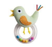 Taf Toys Cheeky Chick Newborn Baby Rattle. Soft Plush Toddler Sensory Ring Rattle With Ribbons. Easy To Grab. Colourful Beads. Suitable for Boys & Girls from Birth