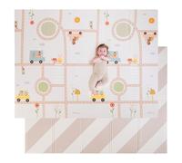 Taf Toys Highway Adventures Premium Foldable Play Mat Waterproof & Reversible Kids Play Mat. Baby Safe Extra Large Portable Tummy Time Play Mat for Floor, Thick Foam Play Mat for Babies