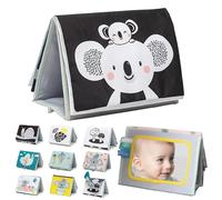 Taf Toys Koala Infant Tummy time Soft Double Sided Activity Book. Includes Baby Safe Mirror, Crinkle Textures and a Soft Baby Teether. 0 months +
