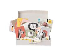 TAF12915 Newborn Gift Set. Development Kit Includes Tummy-time Pillow, Flash Card, Safe Mirror, Libby The Lion Cub and Rattle. Suitable for Baby Boys