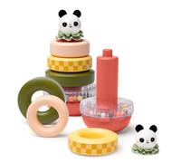 Taf Toys Stack-a-Panda | Baby Stacking Toy with Colourful Plastic Rings, BPA-Free Baby Stacker Toy | Develops Motor Skills & Coordination | Sensory Toy for Babies 9 Months+