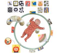 Taf Toys Tummy Time Support for Newborns & Babies, Developmental Activity Center with Detachable Cushion & Toys Encourage Baby’s Senses Development, Fine & Gross Motor Skills & Eye-Hand Coordination