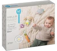 Taf Toys Urban Garden Baby Activity Toys Kit Gift Set. 3 Plush Cuddly Sensory Toys for Babies. Travel Toys Attachable to Gym, Pram, Cot or Car Seat. Suitable for Newborn Baby Boys & Girls 0 Months +