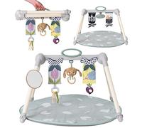 Taf Toys Urban Garden Foldable Gym, Double Sided, Foldable Baby Play Gym with 3 Sensory Hanging Toys & Baby-safe Mirror. Perfect to use with Bouncers. Suitable for Baby Boys & Girls from Birth