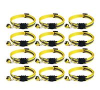 Tafeiya 12x Reflective Design Adjustable Cat Collars More Safety Quick Release Safety Buckle with Bell (Yellow)