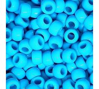 taffbeads 500pcs 9x6mm fine Polished Opaque Acrylic Pony Beads for Jewellery Making and DIY Handcraft (Blue)