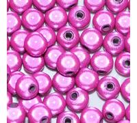 taffbeads 60pcs 6mm 3D Illusion Miracle Acrylic Beads for DIY Craft and Jewellery Making (Deep Pink)
