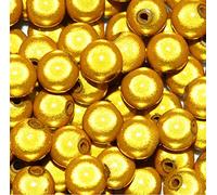 taffbeads 60pcs 6mm 3D Illusion Miracle Acrylic Beads for DIY Craft and Jewellery Making (Yellow)