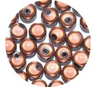 taffbeads 8mm Round 3D Illusion Miracle Acrylic Beads 40pcs / Bag for DIY Craft and Jewellery Making (Brown)