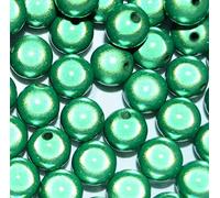 taffbeads A Box of 6mm / 400pcs Round 3D Illusion Acrylic Miracle Beads for DIY Craft Jewellery Making (Green)