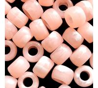 taffbeads Well Polished 9x6mm Patterned Acrylic Pony Beads for Jewellery Making and DIY Handcraft (100pcs Pink)