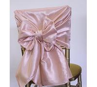 Taffeta Chair Hoods 65CM x 250CM 10 Colours Sashes Event Decor Wedding Chairs (Blush Pink)