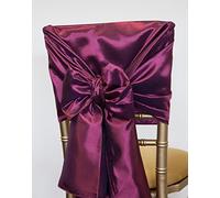 Taffeta Chair Hoods 65CM x 250CM 8 Colours Sashes Event Decor Wedding Chairs (Burgundy)