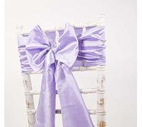 Taffeta Chair Sashes Covers for Wedding Events Corporate Chair Dressing (Lilac)