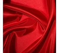 Taffeta Metallic Silk Satin Dress Fabric Material - RED, 1Mtr - 140cm x 100cm