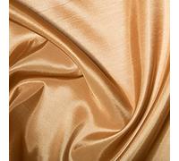 Taffeta Metallic Silk Satin Dress Fabric Material - Wheat, 1/2Mtr - 140cm x 50cm