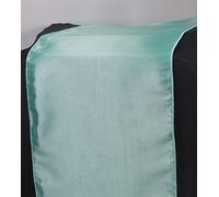 Taffeta Table Runners - Tableware - Wedding Decor Events - 48 Colours and Matching Sashes Available (Aqua)