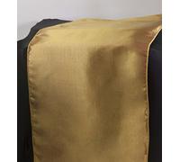 Taffeta Table Runners - Tableware - Wedding Decor Events - 48 Colours and Matching Sashes Available (Burnt Orange/Gold)