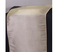 Taffeta Table Runners - Tableware - Wedding Decor Events - 48 Colours and Matching Sashes Available (Champagne)