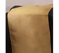 Taffeta Table Runners - Tableware - Wedding Decor Events - 48 Colours and Matching Sashes Available (Light Gold)