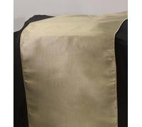 Taffeta Table Runners - Tableware - Wedding Decor Events - 48 Colours and Matching Sashes Available (Light Antique)