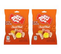 Taffy Town Saltwater Taffy - 2-Pack Assorted Flavours (Classic, Tropical Fruit, Berries & Cream) - Nut Free, Gluten Free, 99g Bags, USA (2x99g, Sweet Heat)