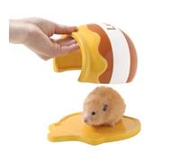 Tafit Ceramic Hamster Hideout, Honey Shaped Hamster House and Nest for Dwarf Hamsters, Gerbils, Mice, Golden Bears, and Other Small Pets